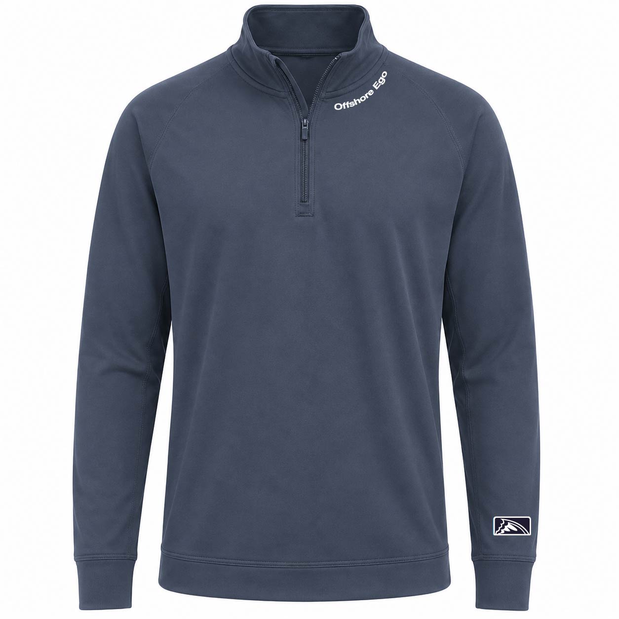 Chasing Fin Premium Performance 1/4 Zip Midweight with "Offshore Ego" Silicone Logo