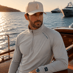 Chasing Fin Sand Performance Hat – Gold Patented Fish Hook™
