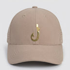 Chasing Fin Sand Performance Hat – Gold Patented Fish Hook™
