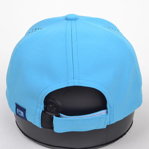 Chasing Fin Sky Blue Performance Hat – Patented Fish Hook™ in 3d Logo

