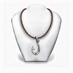 Citrine 950 Solid Silver Signature Hook Premium Leather Necklace - Artisan Legacy™