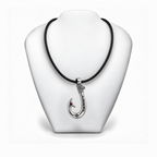 Moonstone 950 Solid Silver Signature Hook Premium Leather Necklace - Artisan Legacy™