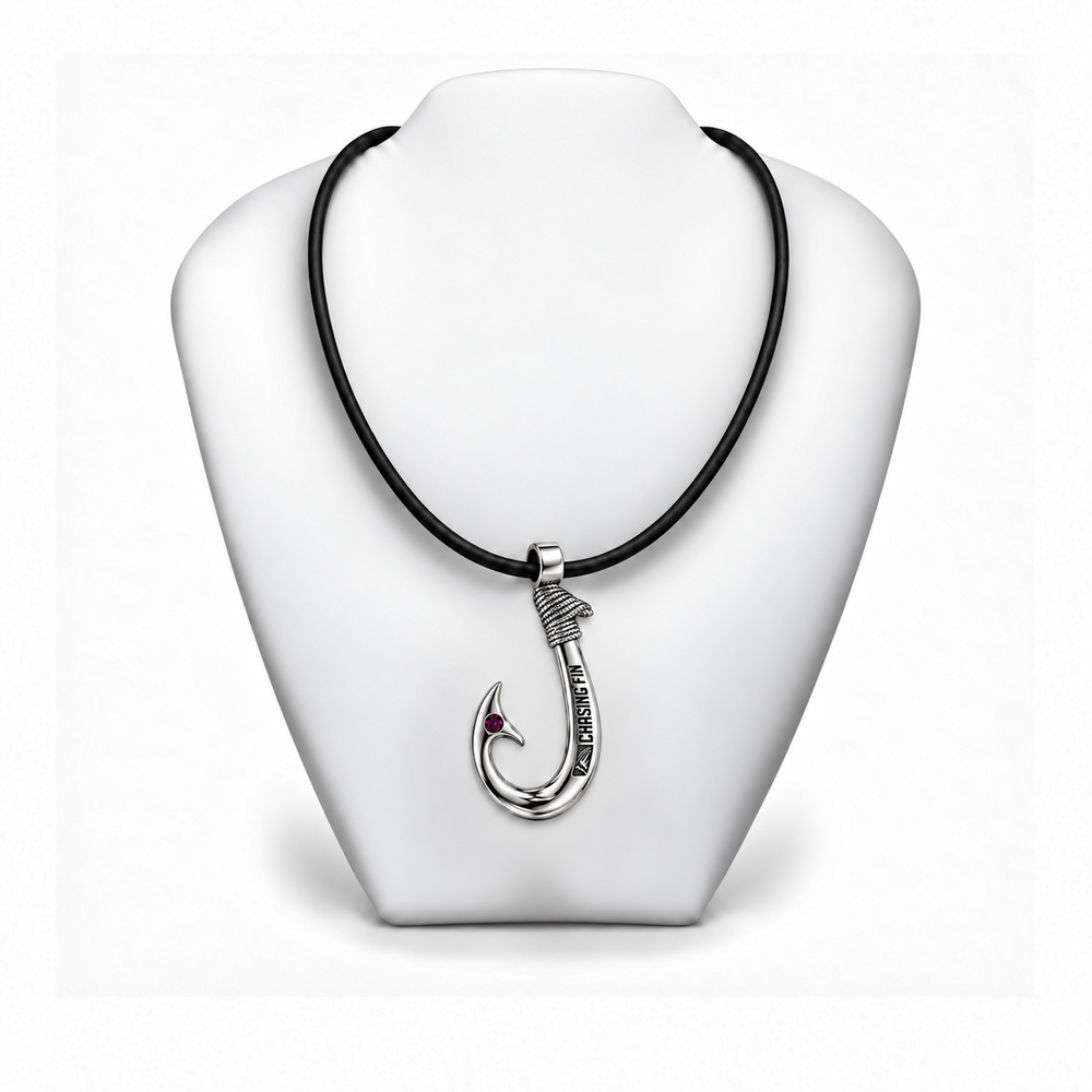 Moonstone 950 Solid Silver Signature Hook Premium Leather Necklace - Artisan Legacy™