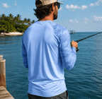 Pro Fin Camo Kona Performance Long Sleeve Shirt in Aqua