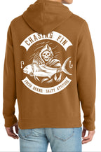 Chasing Fin Saltwater Reaper Pullover Fleece Hoodie  Duck Brown