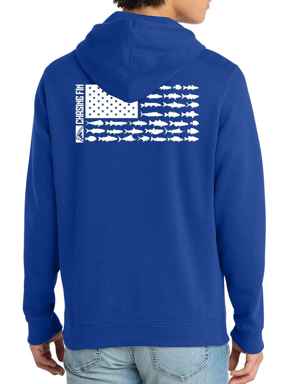 New Patriotic Fish Flag Comfort Fleece Hoodie - Chasing Fin New Edition