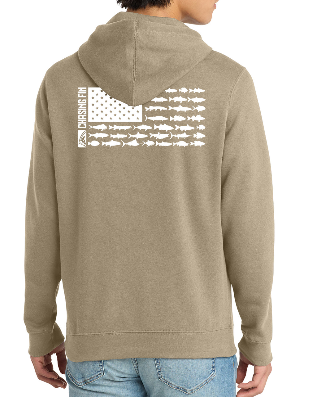New Patriotic Fish Flag Comfort Fleece Hoodie - Chasing Fin New Edition