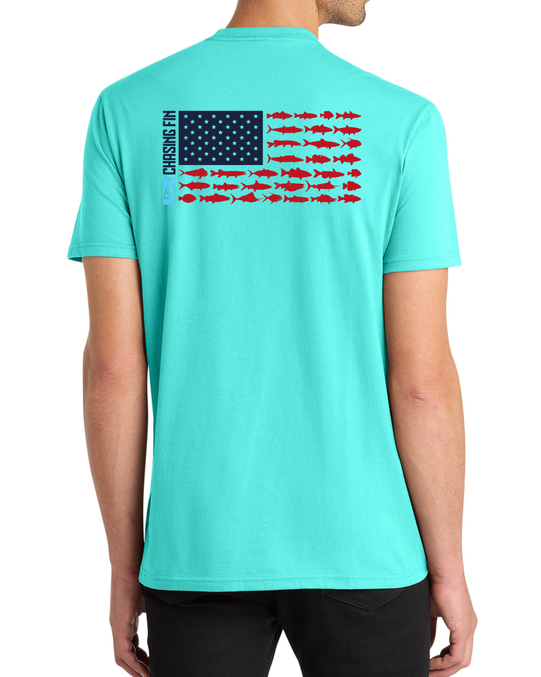 American Flag New Edition Patriotic Fish Flag T shirt