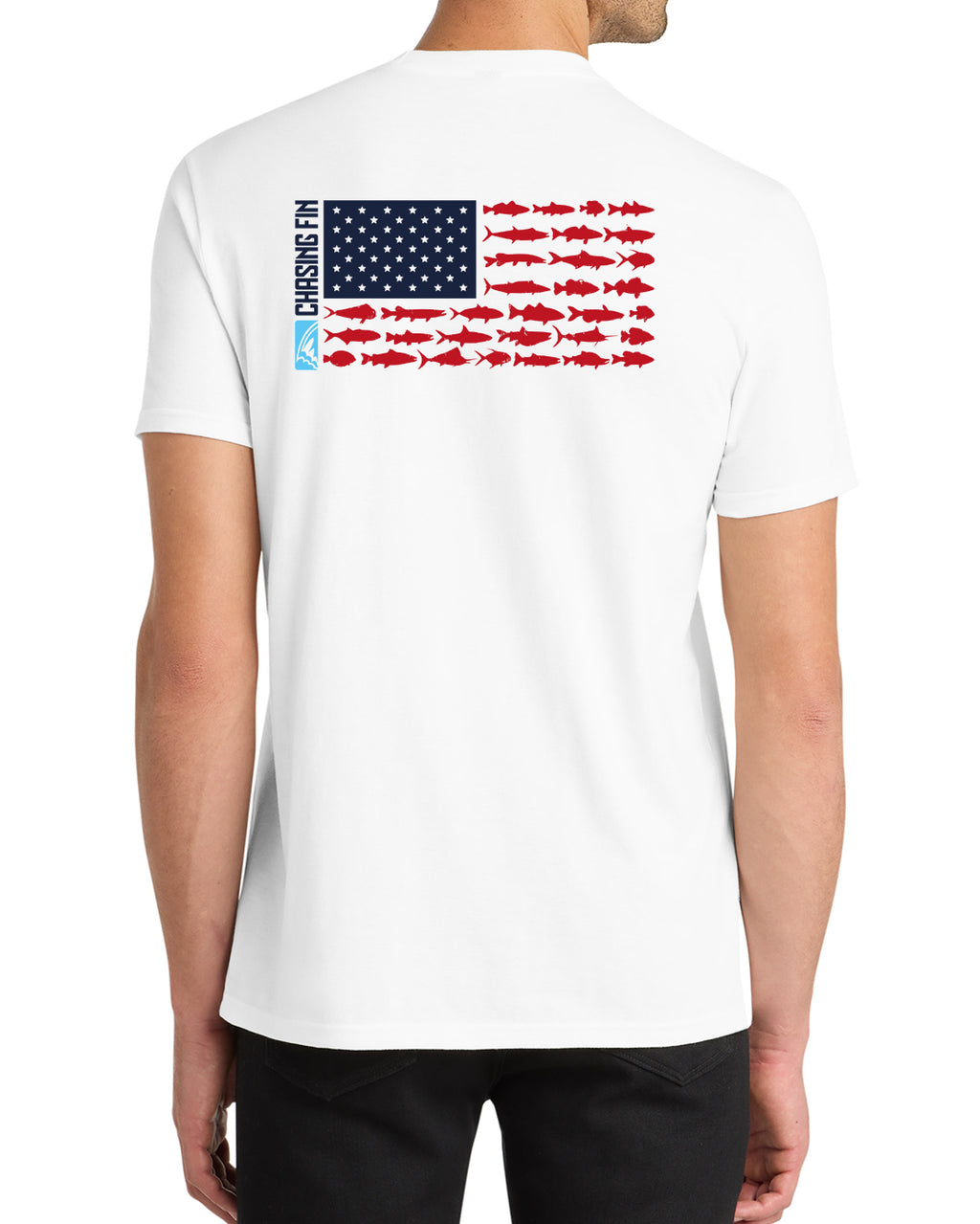American Flag New Edition Patriotic Fish Flag T shirt