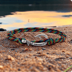 Dark Stripes Fish Hook Bracelet | Anklet