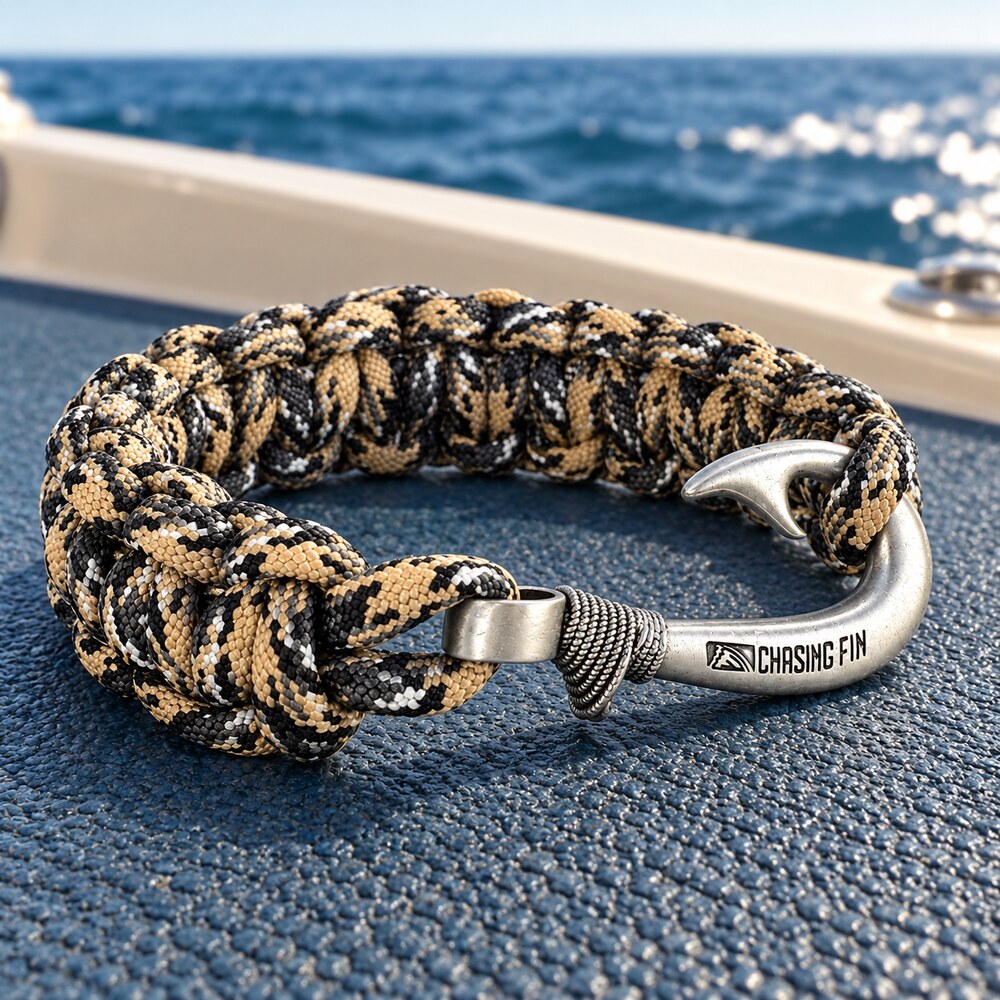 Desert Storm Cobra Braid Fish Hook Bracelet