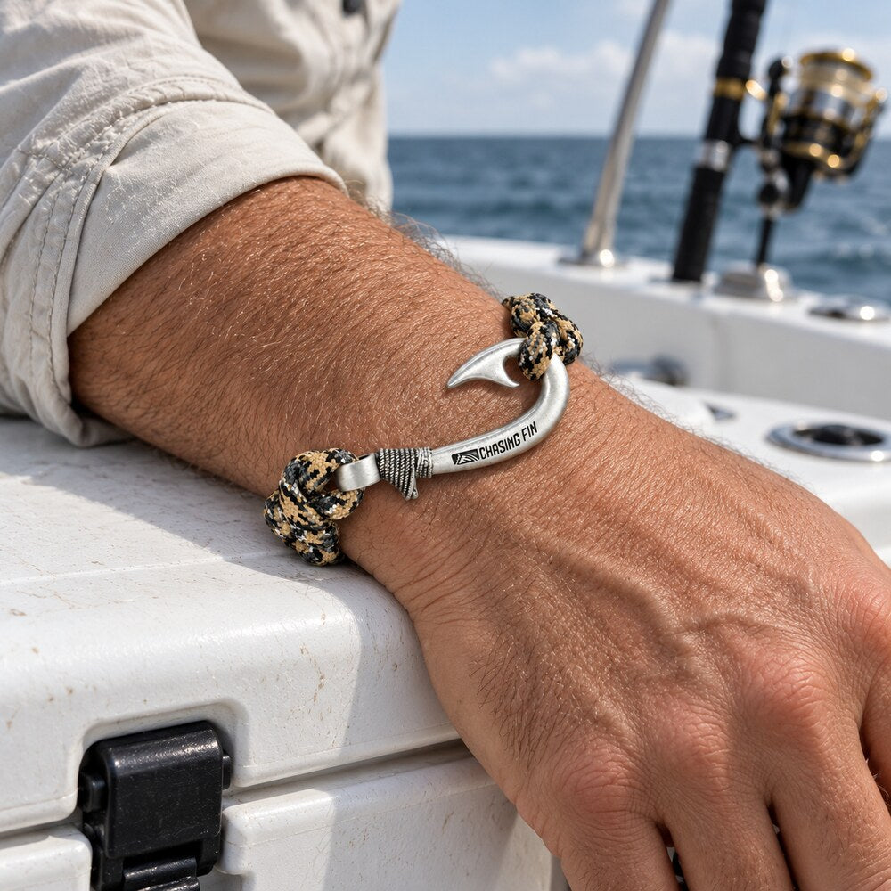 Desert Storm Cobra Braid Fish Hook Bracelet