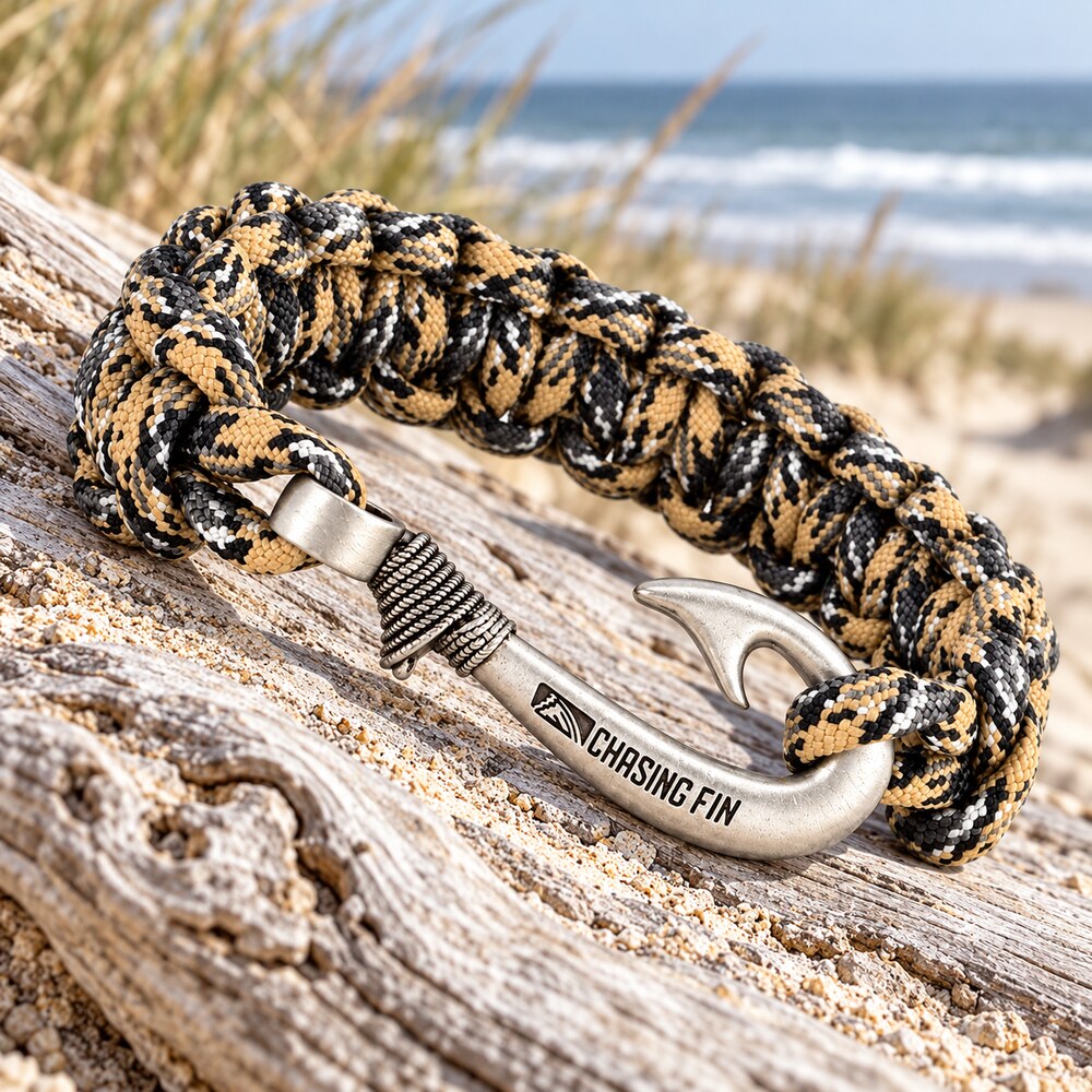 Desert Storm Cobra Braid Fish Hook Bracelet