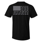 Distressed American Fish Flag Patriotic T-Shirt (Black)
