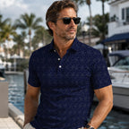 Exclusive Chasing Fin Hook Pattern Light-weight Performance Polo
