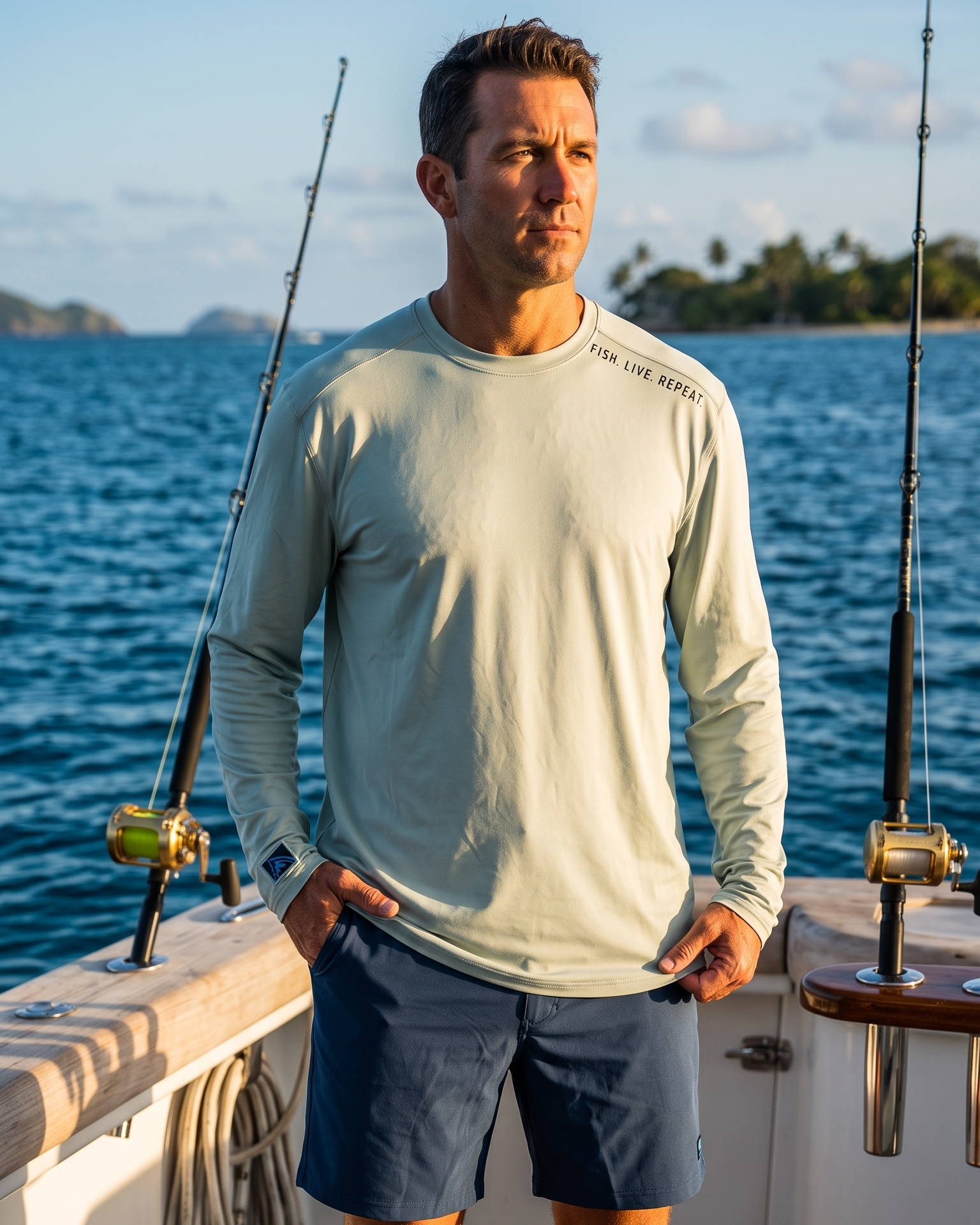 Fish Live Repeat - Long Sleeve Midweight Shirt - Chasing Fin New Collection