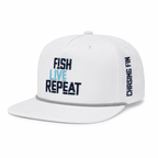 Fish. Live. Repeat.™ Embroidered Logo 5-Panel Performance Rope Hat
