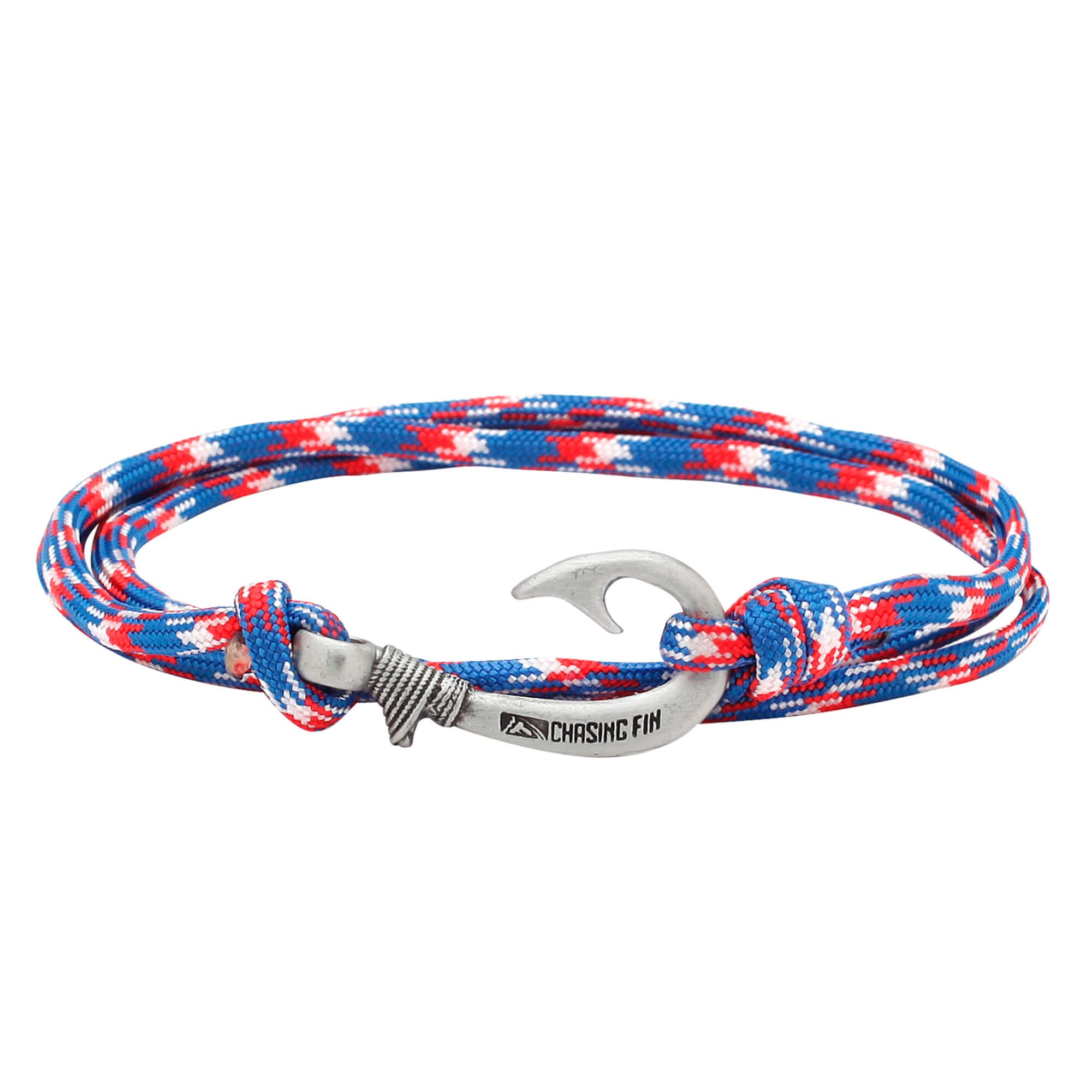 Red, White & Blue Fish Hook Bracelet | Anklet
