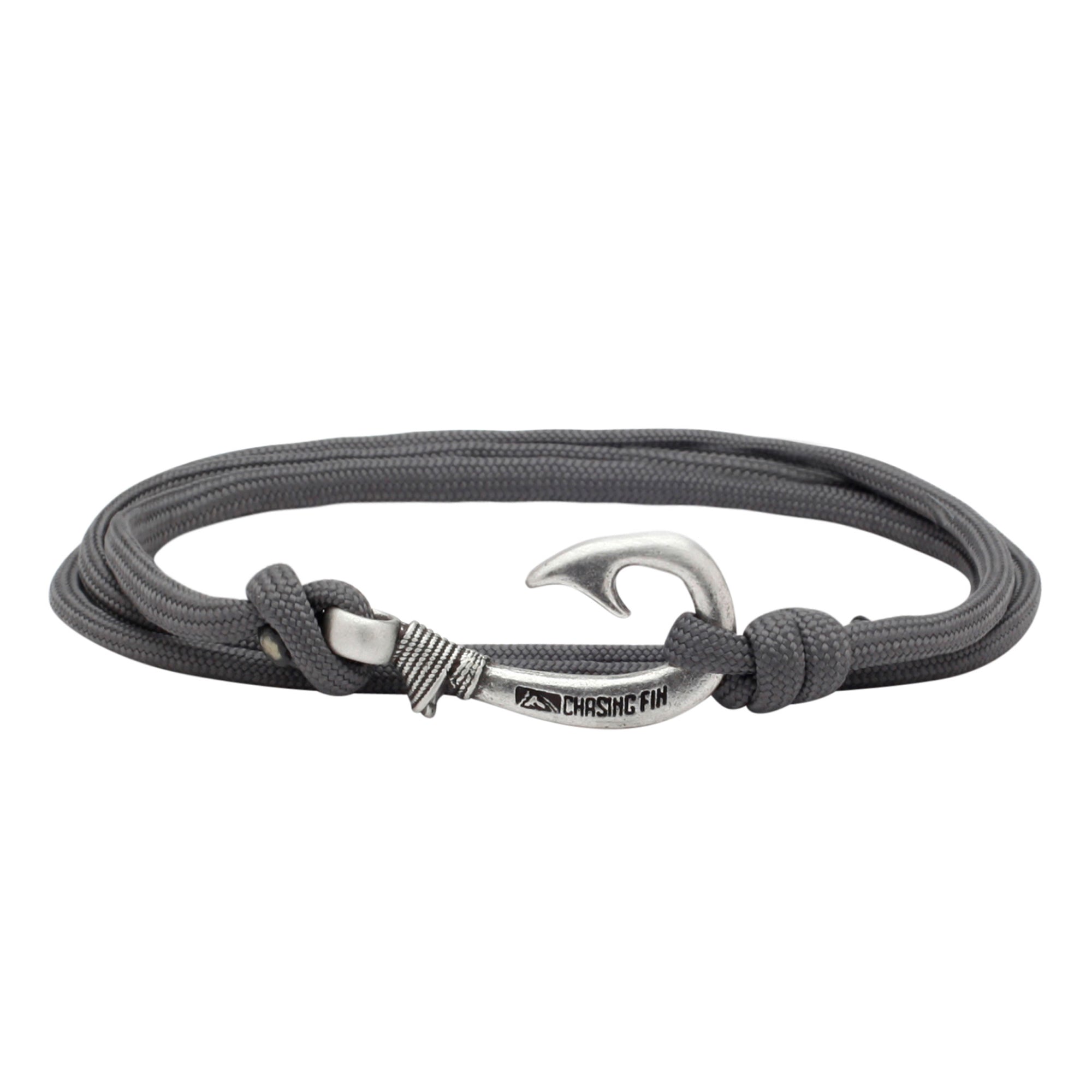 Charcoal Gray Fish Hook Bracelet | Anklet