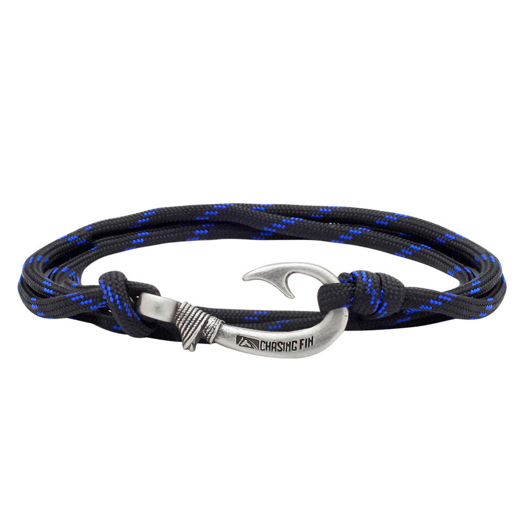 blue as a fish hook Thin Blue Line Fish Hook Bracelet | Anklet – Fish Hook Bracelets