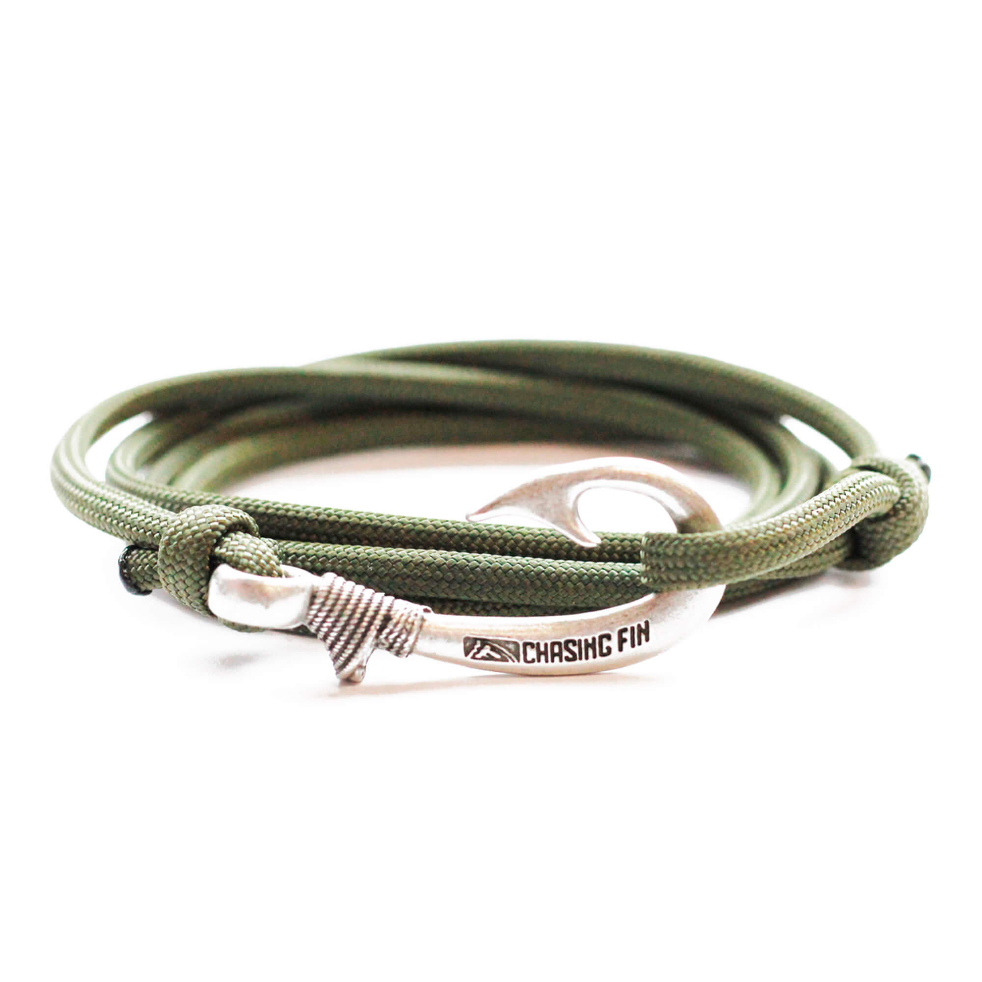 Olive Drab Fish Hook Bracelet | Anklet