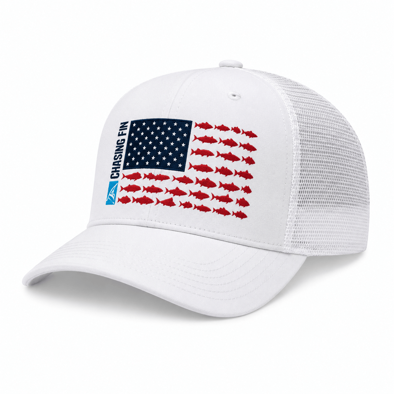 Fish Flag 6-Panel Performance Trucker Hat
