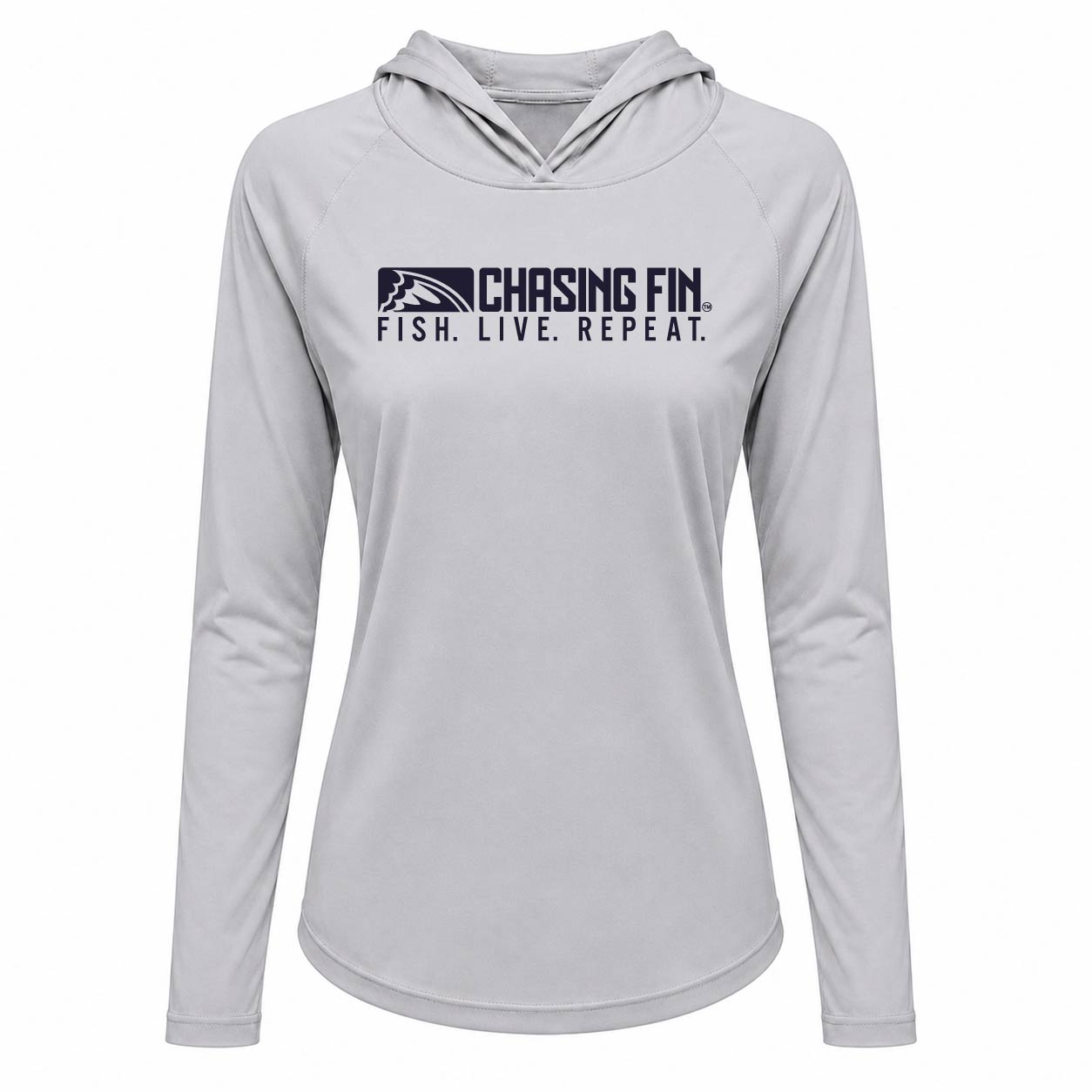 Fish Live Repeat - Ladies Solar Performance Hoodie - Chasing Fin New Collection
