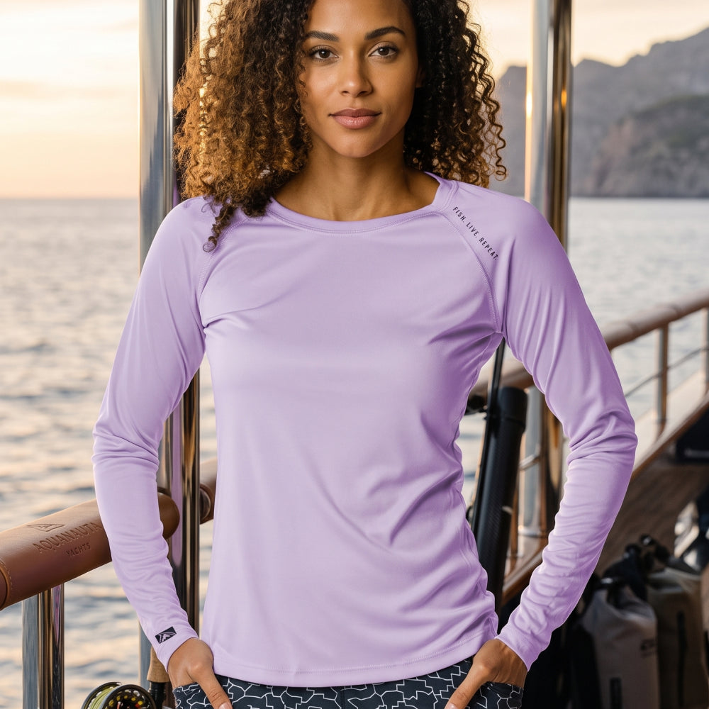 Fish Live Repeat - Ladies Solar Performance Long Sleeve