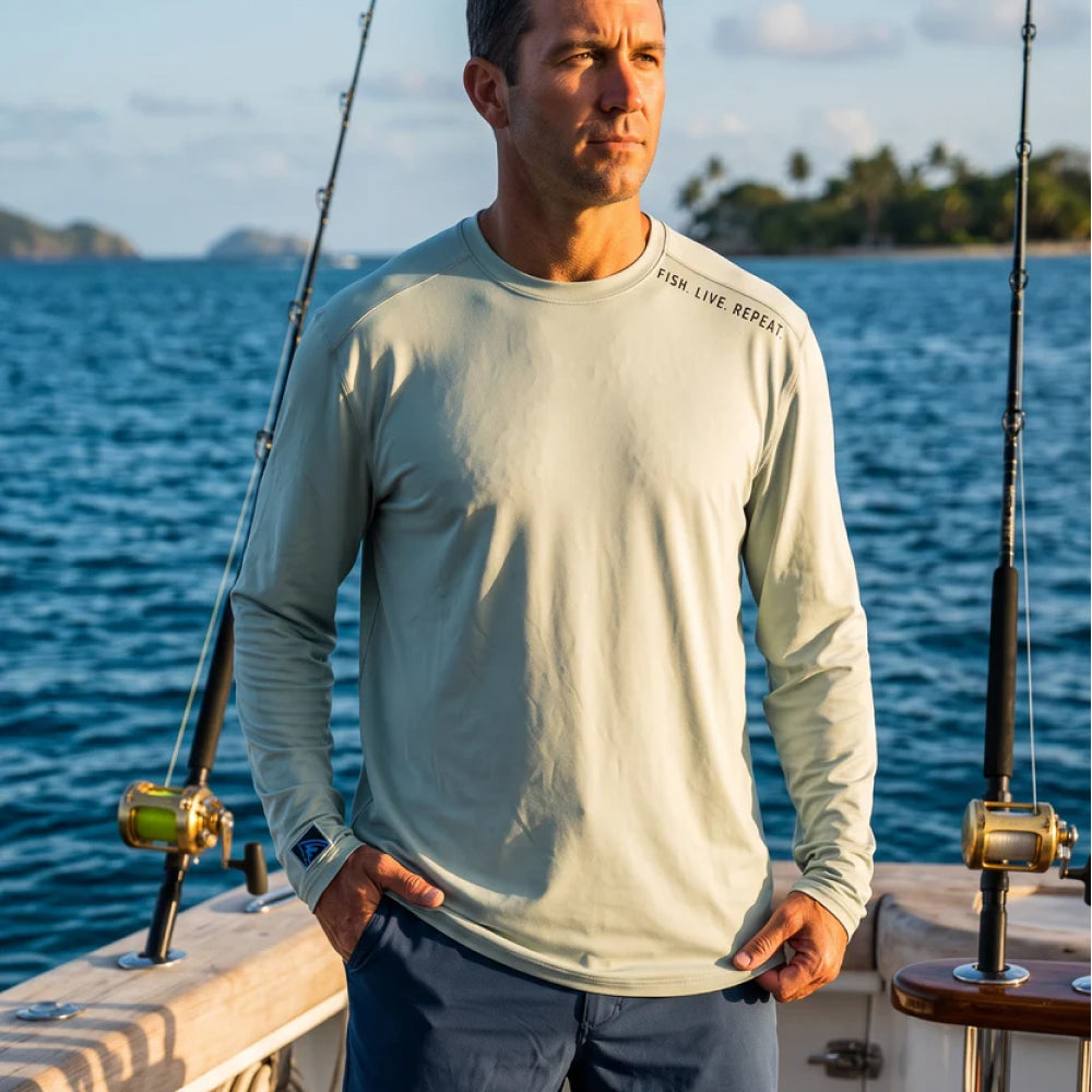 Fish Live Repeat - Long Sleeve Midweight Shirt - Chasing Fin New Collection

