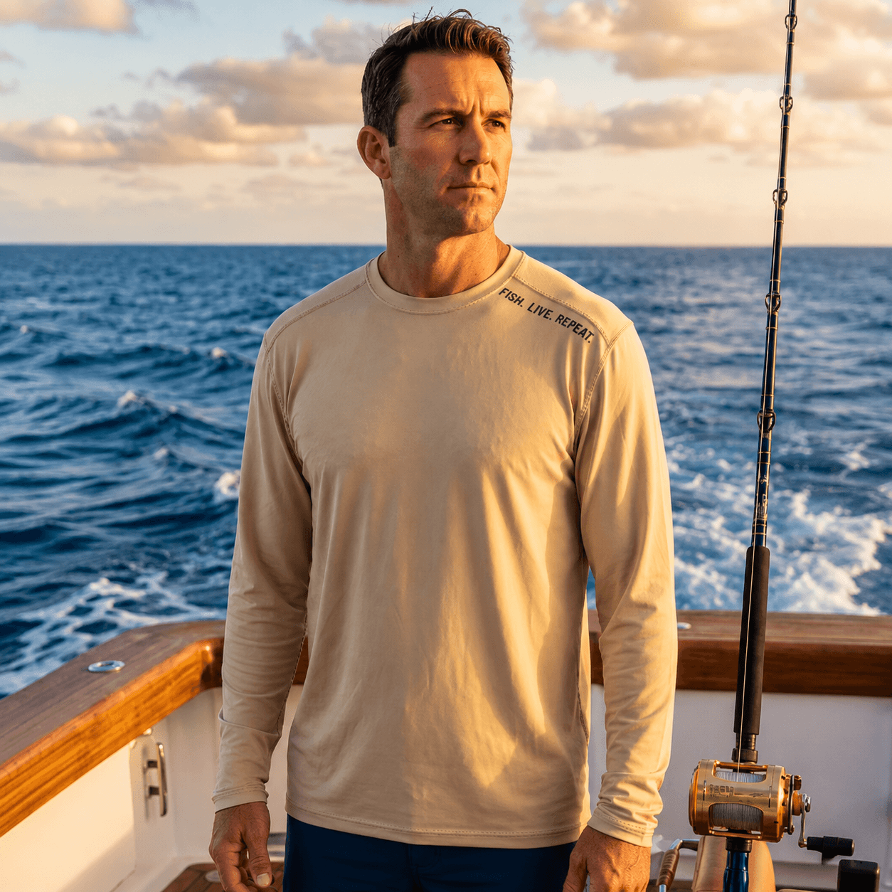Fish Live Repeat - Long Sleeve Midweight Shirt - Chasing Fin New Collection
