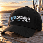 Fish Live Repeat® Silicone Richardson Performance Hat – Black