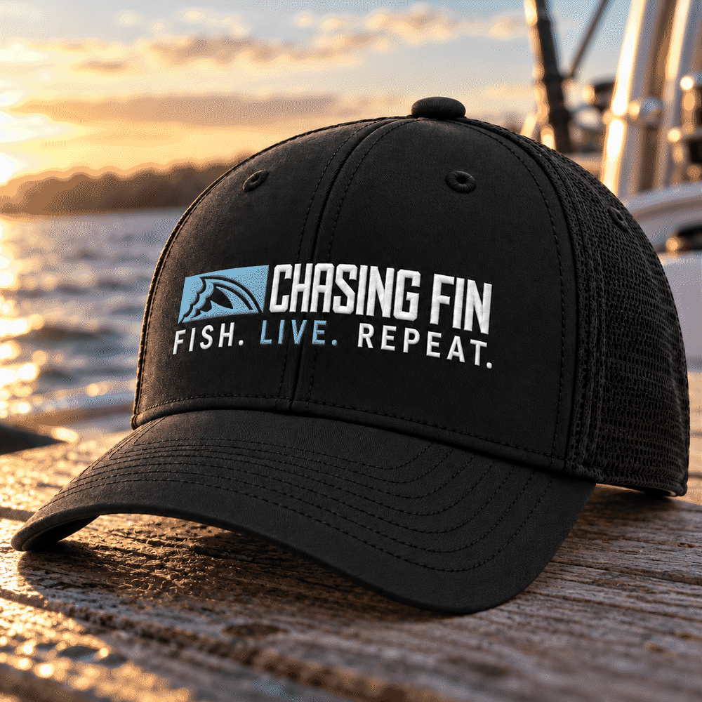 Fish Live Repeat® Silicone Richardson Performance Hat – Black