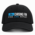 Fish Live Repeat® Silicone Richardson Performance Hat – Black