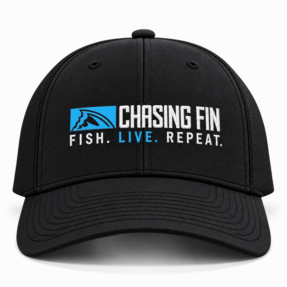 Fish Live Repeat® Silicone Richardson Performance Hat – Black
