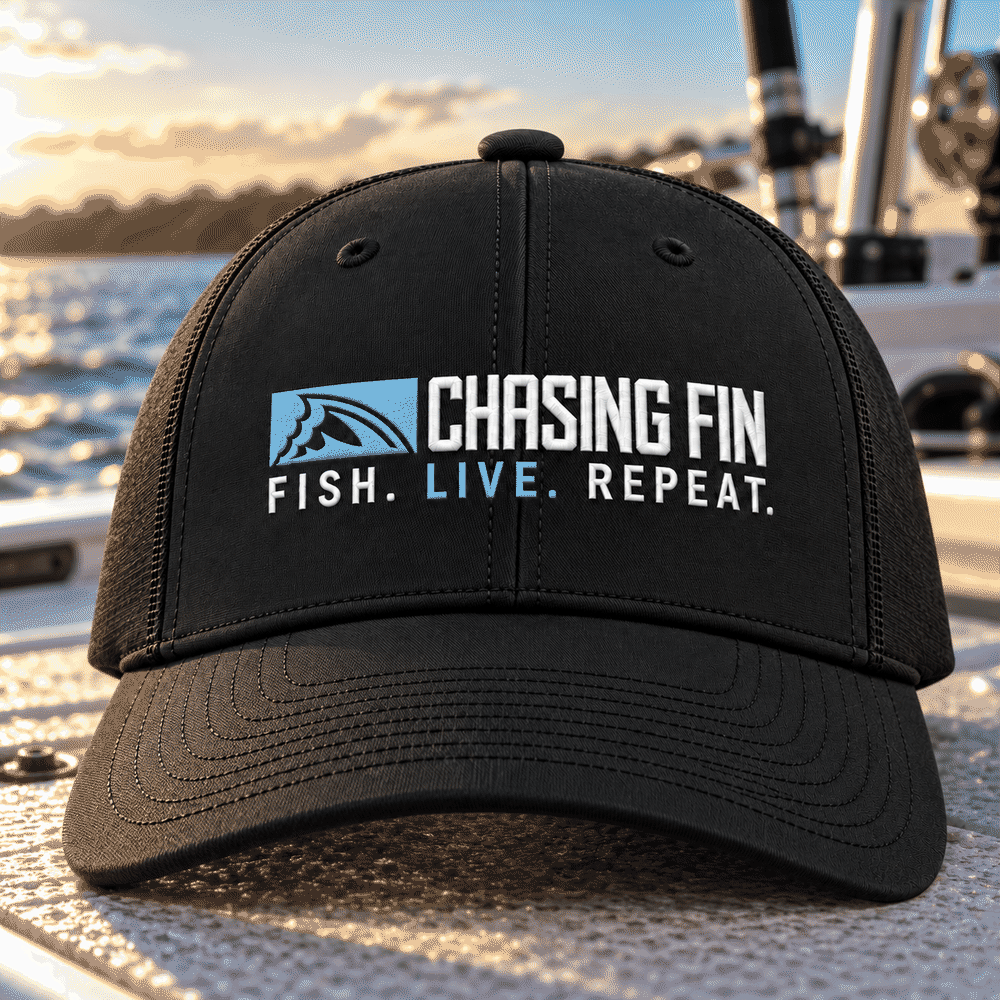 Fish Live Repeat® Silicone Richardson Performance Hat – Black