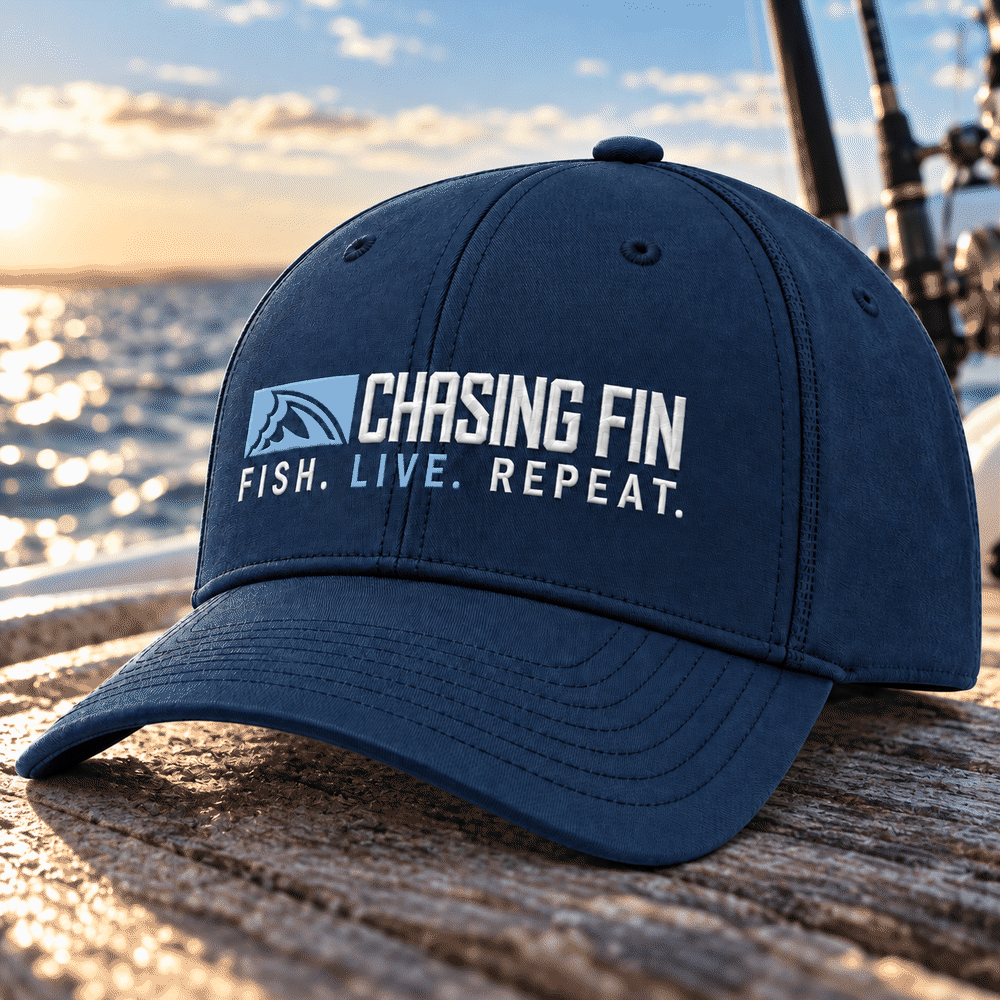 Fish Live Repeat® Silicone Richardson Performance Hat – Light Blue