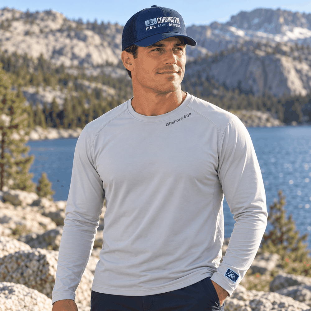 Fish Live Repeat® Silicone Richardson Performance Hat – Light Blue