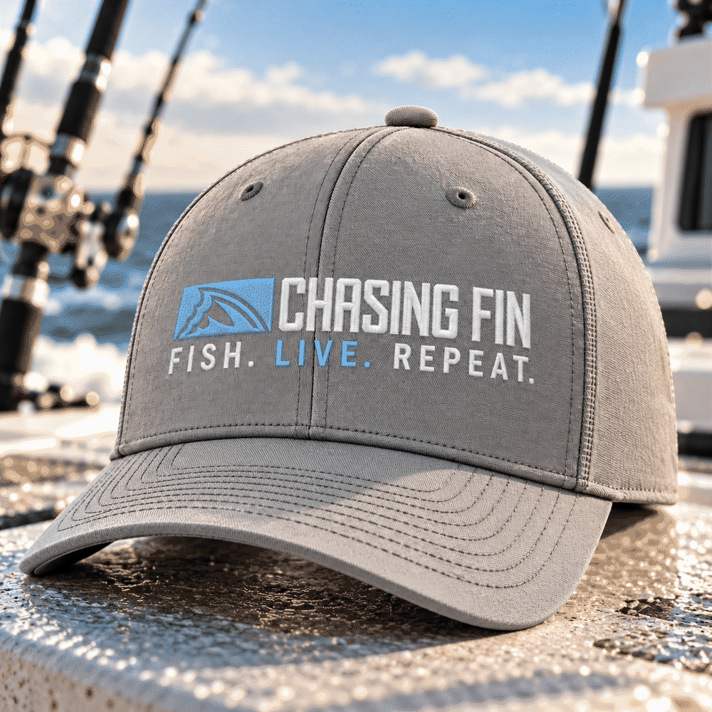 Fish Live Repeat® Silicone Richardson Performance Hat – Light Grey