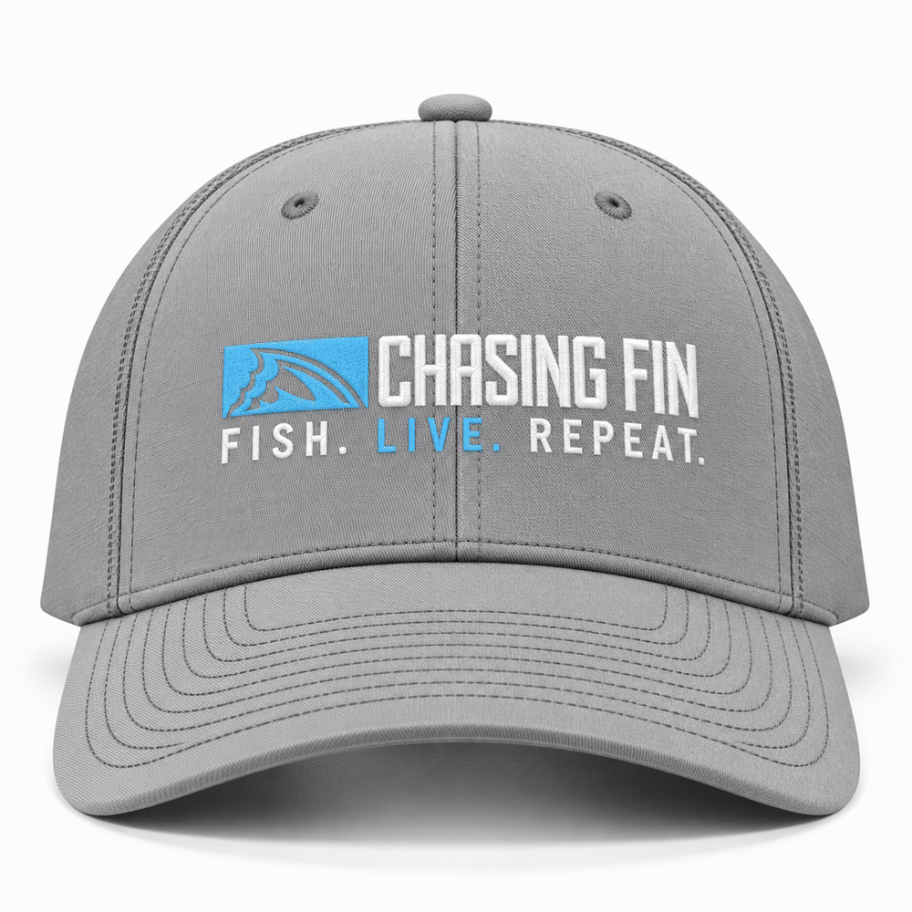 Fish Live Repeat® Silicone Richardson Performance Hat – Light Grey