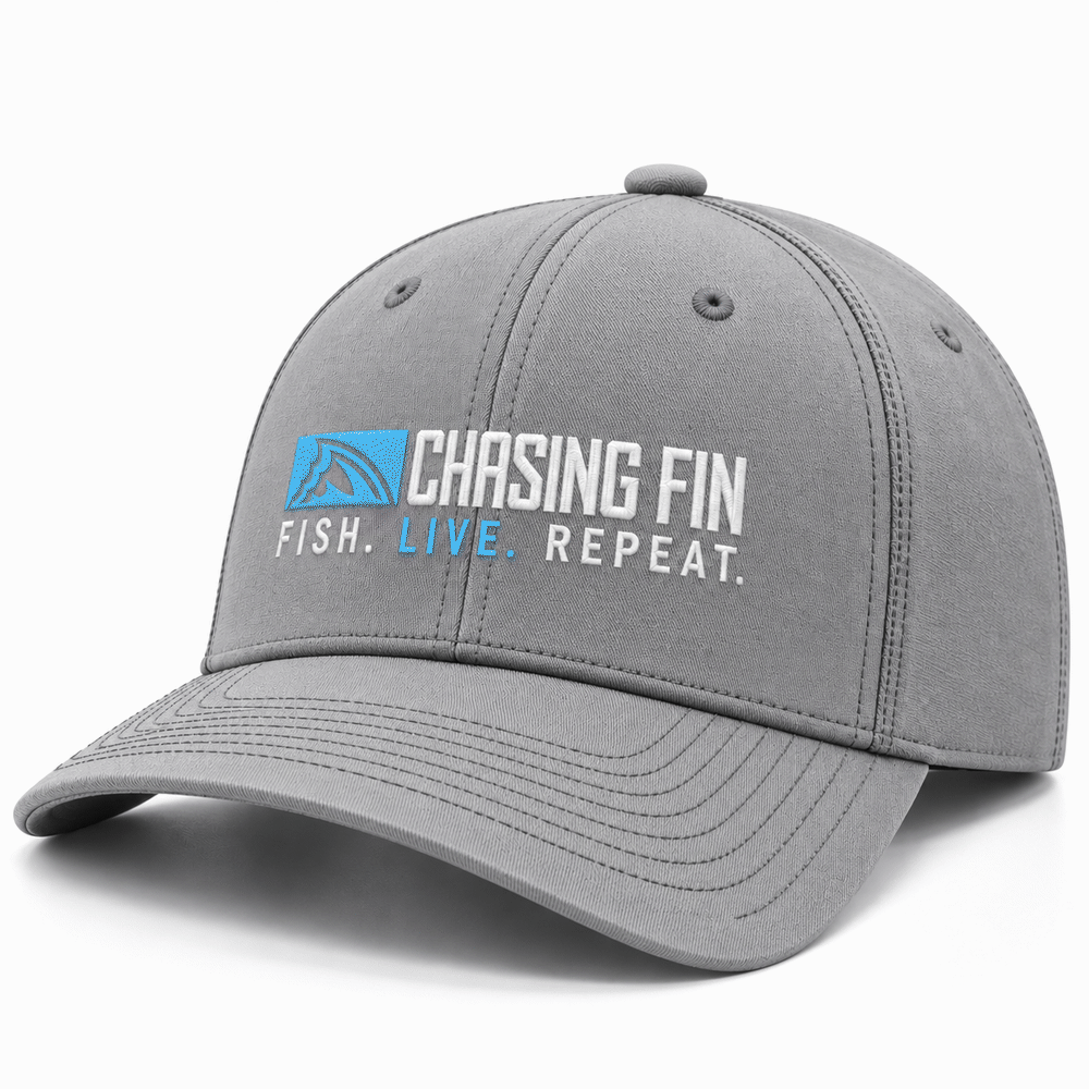 Fish Live Repeat® Silicone Richardson Performance Hat – Light Grey