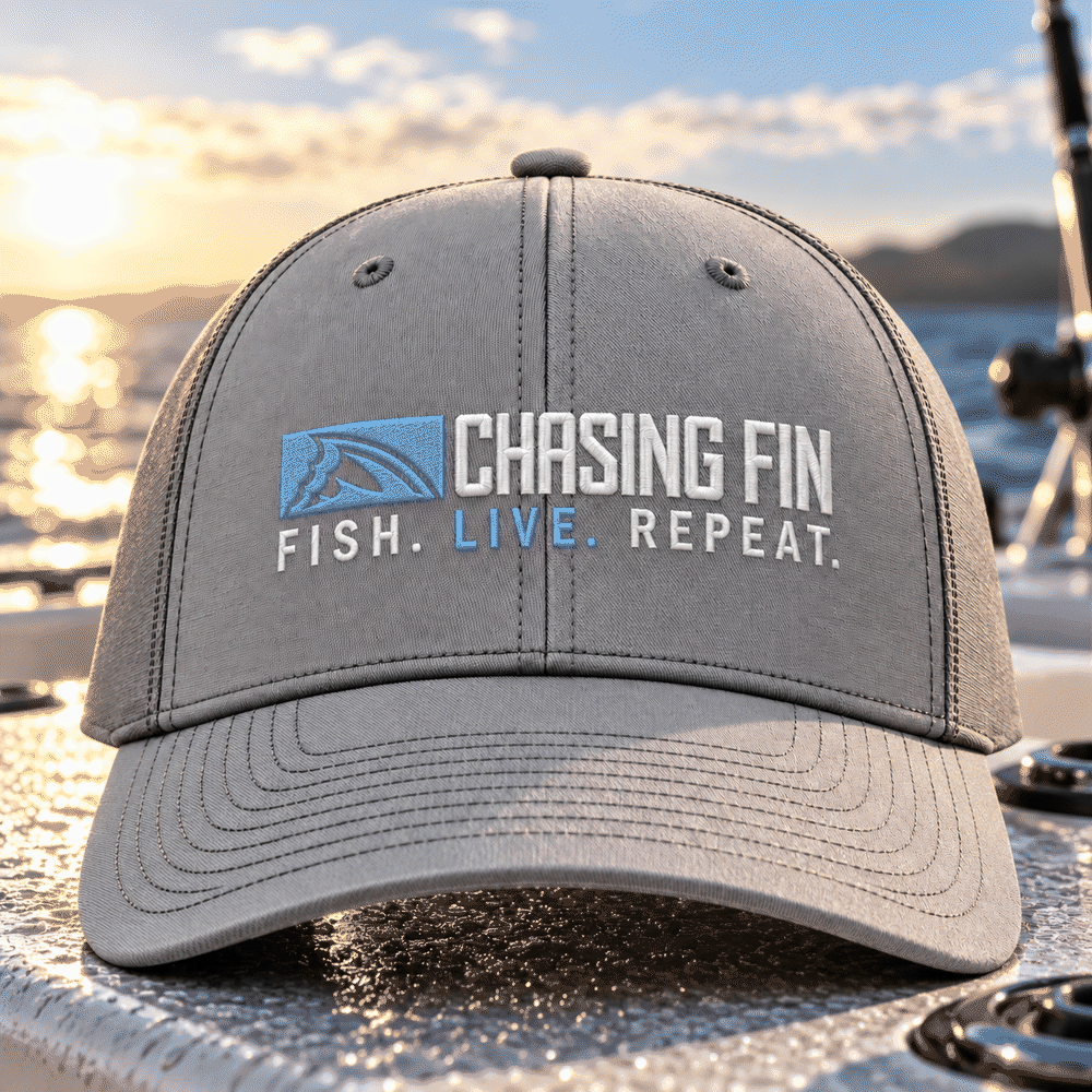 Fish Live Repeat® Silicone Richardson Performance Hat – Light Grey