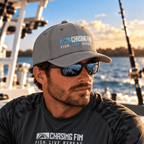 Fish Live Repeat® Silicone Richardson Performance Hat – Light Grey