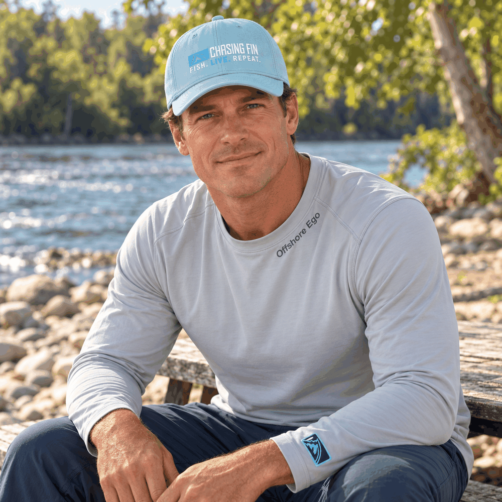 Fish Live Repeat® Silicone Richardson Performance Hat – Soft Blue