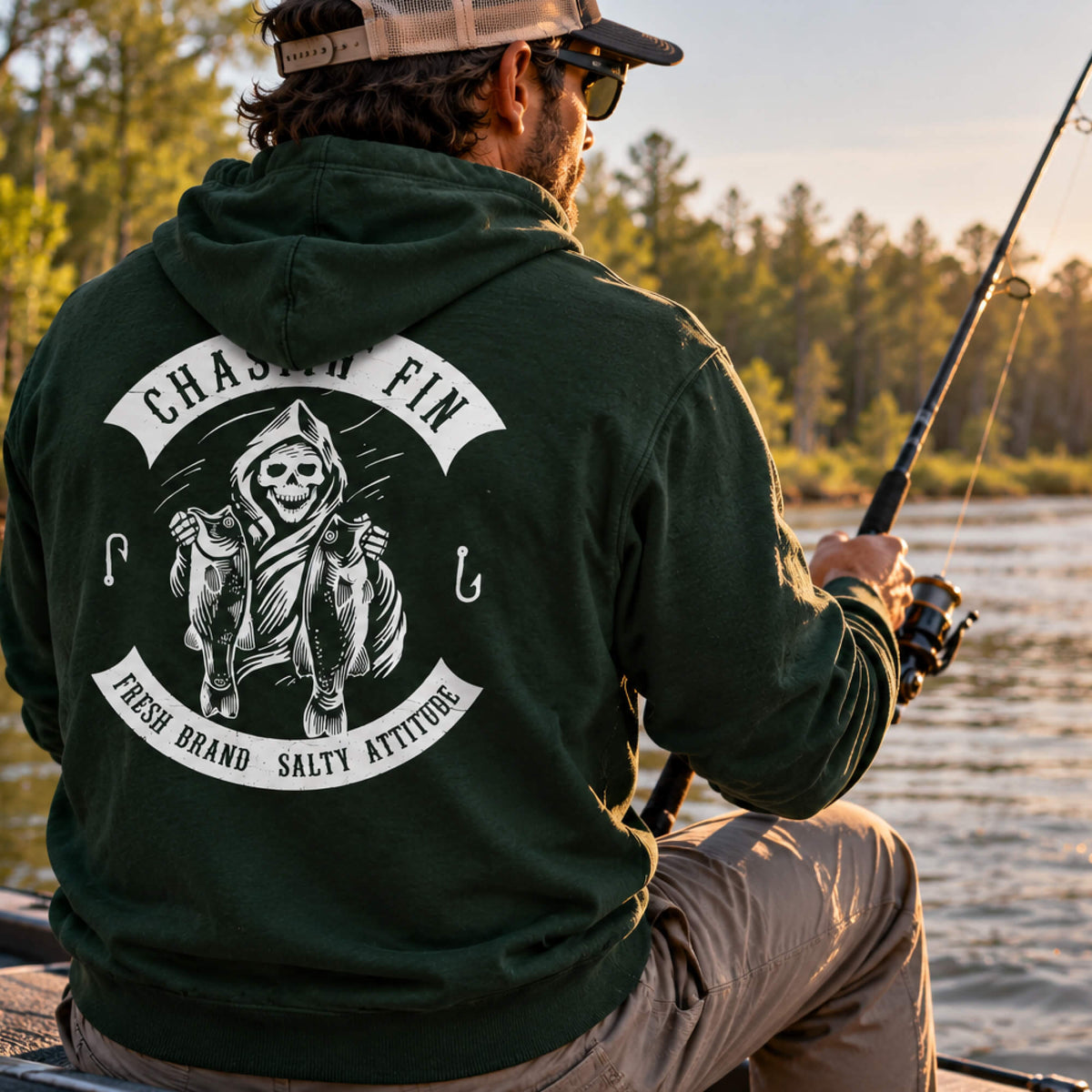 Freshwater Reaper Fleece Pullover Hoodie - New arrival