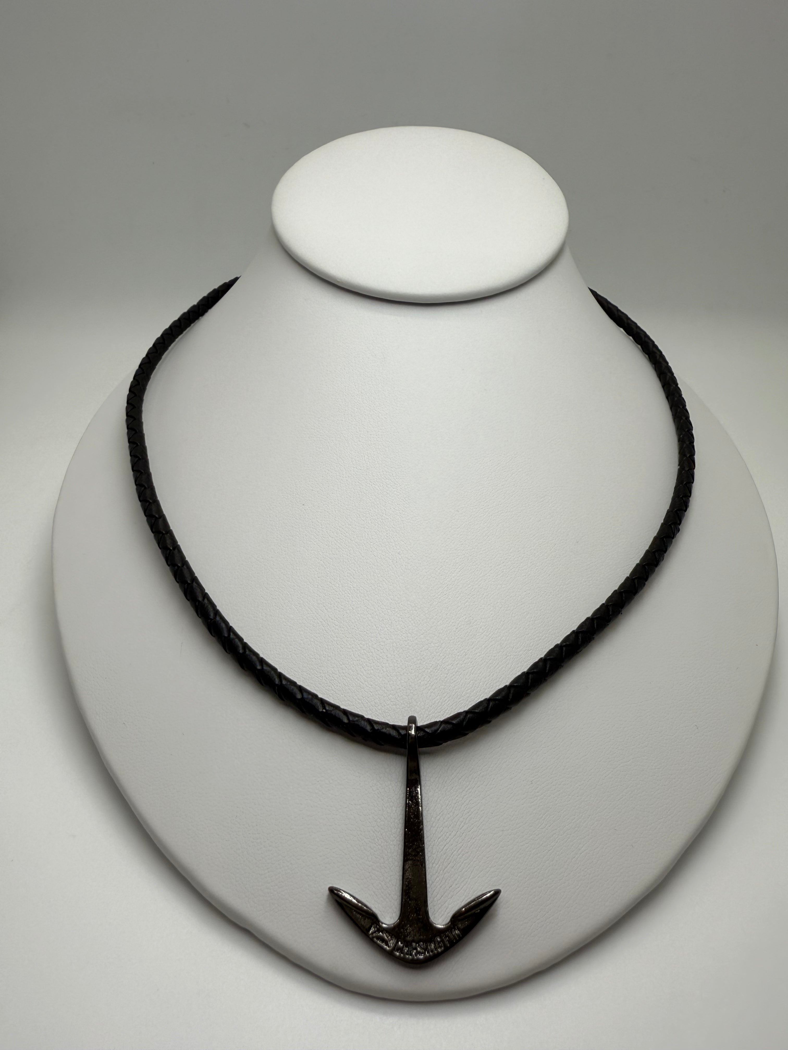 Genuine Leather Anchor Limited Edition Necklace
