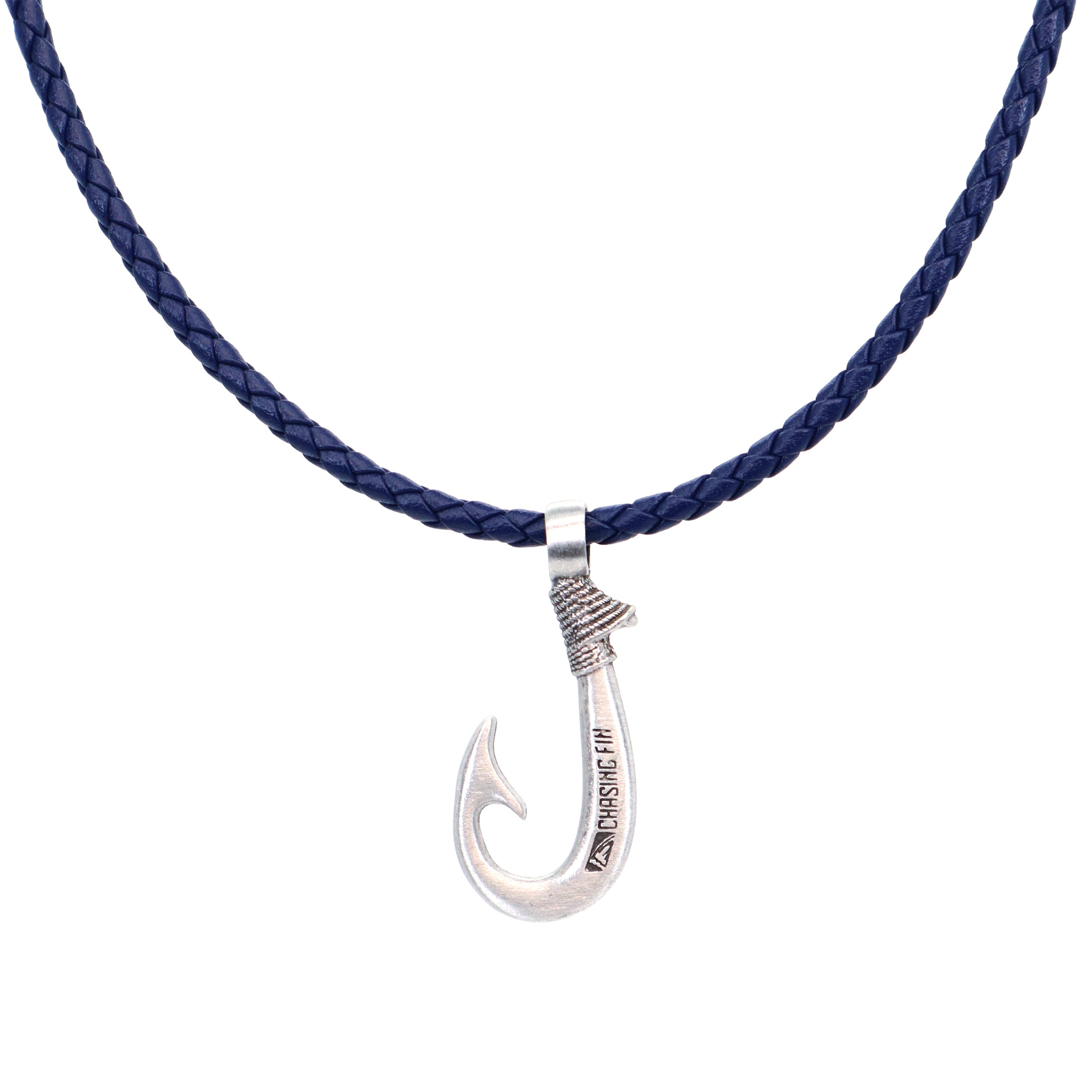 Genuine Leather Necklace Fish Hook with Magnetic Lock Clasp -New Edition
