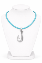Genuine Leather Necklace Fish Hook with Magnetic Lock Clasp -New Edition
