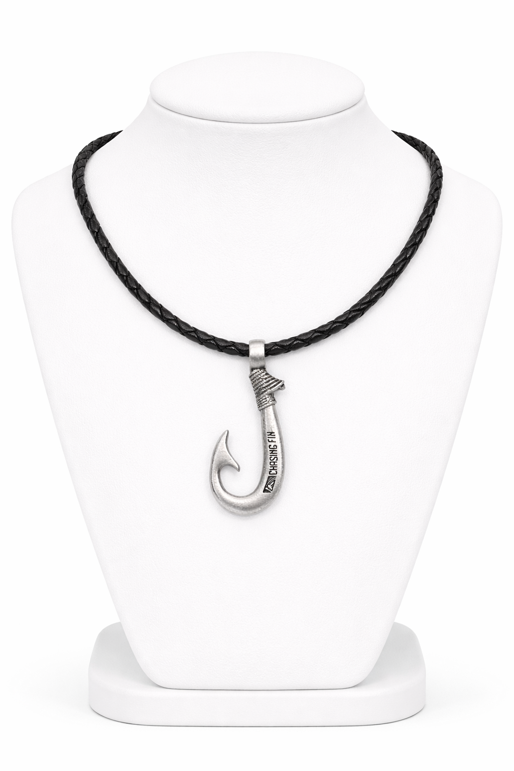 Genuine Leather Necklace Fish Hook with Magnetic Lock Clasp -New Edition
