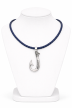 Genuine Leather Necklace Fish Hook with Magnetic Lock Clasp -New Edition
