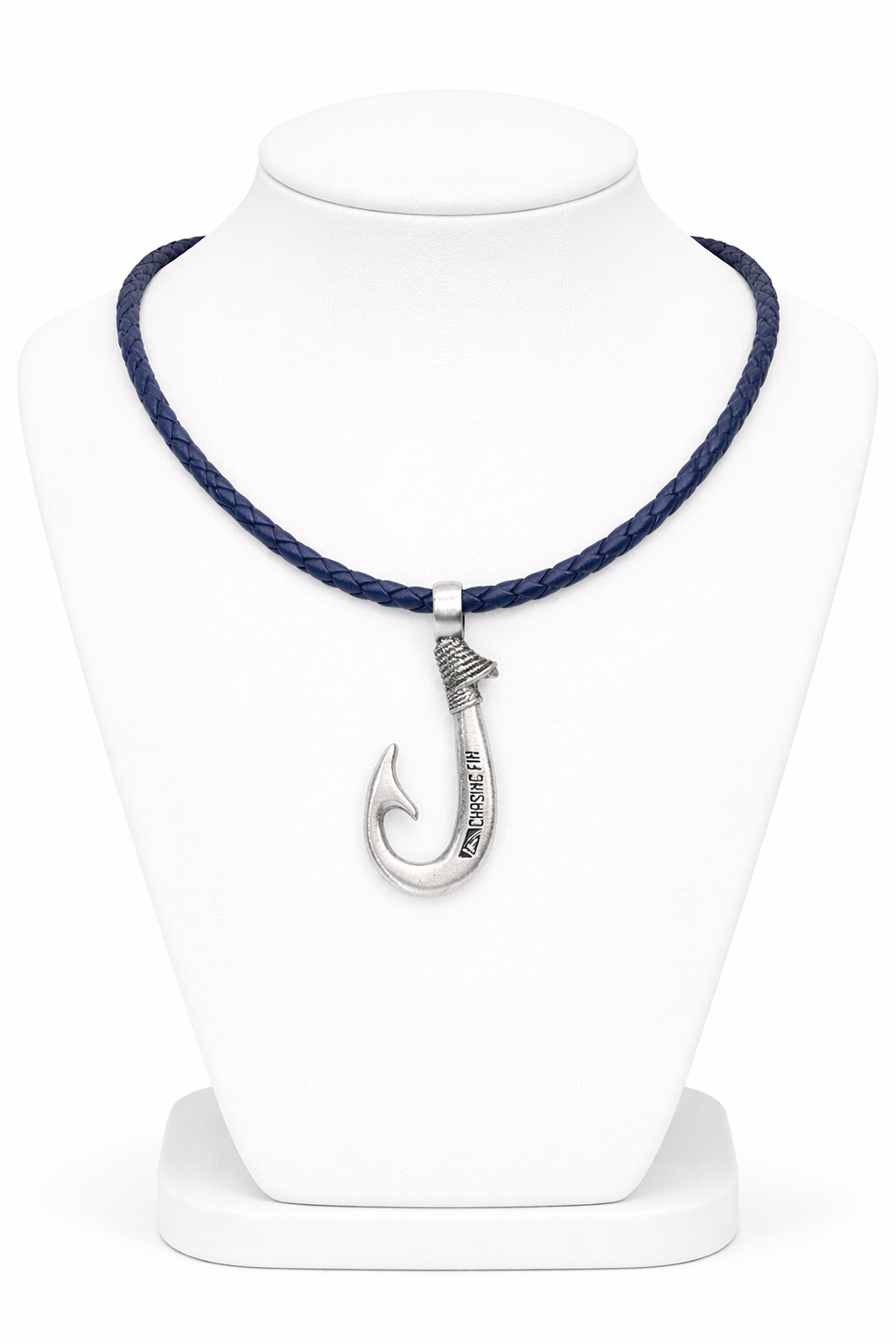 Genuine Leather Necklace Fish Hook with Magnetic Lock Clasp -New Edition
